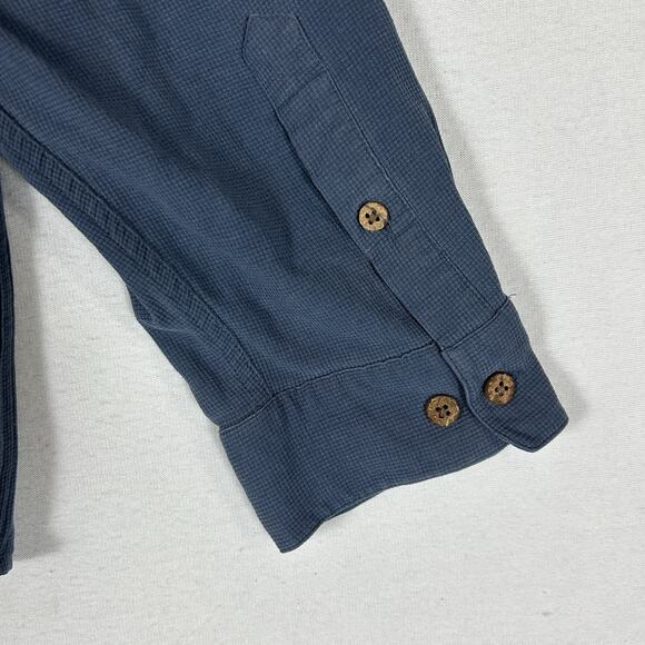 Paradise Collection 100% Silk Long Sleeve Button Up Shirt Men's XL Blue Casual - Picture 6 of 10